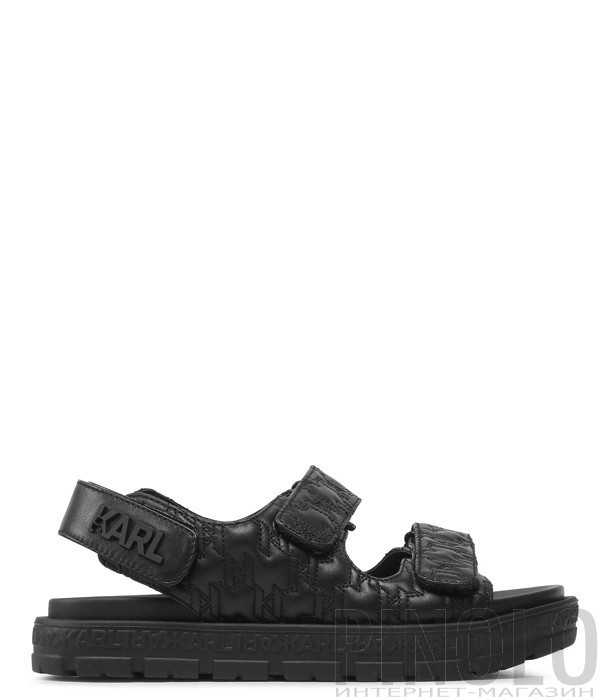 Кожаные сандалии KARL LAGERFELD KL44225 черные