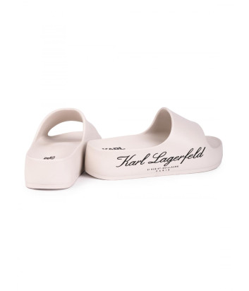 Шлепанцы на платформе KARL LAGERFELD KL86000 молочные