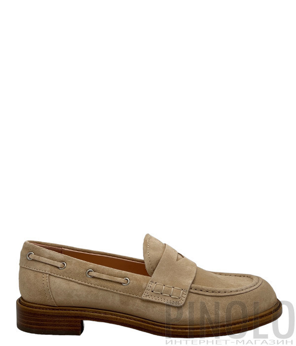 Замшевые лоферы ATTILIO GIUSTI LEOMBRUNI (AGL) D835020 бежевые