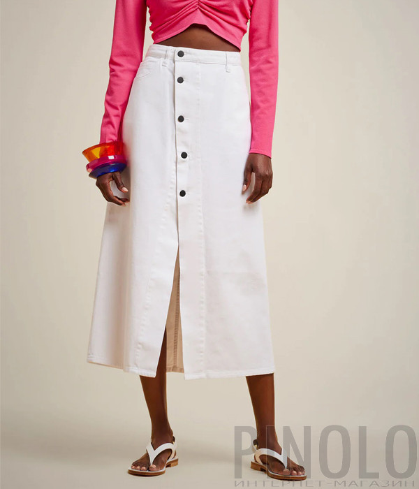 Джинсовая юбка LIVIANA CONTI F4SY55 белая