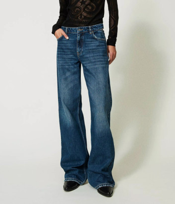 Широкие джинсы TWINSET 241AP2411 синие