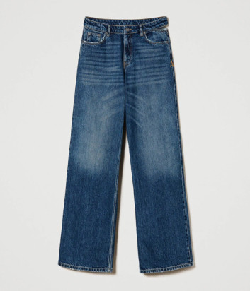 Широкие джинсы TWINSET 241AP2411 синие