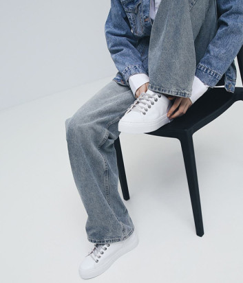 Кожаные кроссовки ATTILIO GIUSTI LEOMBRUNI (AGL) 925270 белые