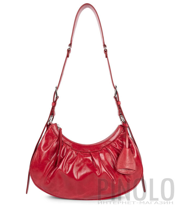 Сумка-полумесяц LANCASTER Retro & Glam 577-20 в коже с эффектом потертости красная Сумка-полумесяц LANCASTER Retro & Glam 577-20 в коже с эффектом потертости красная