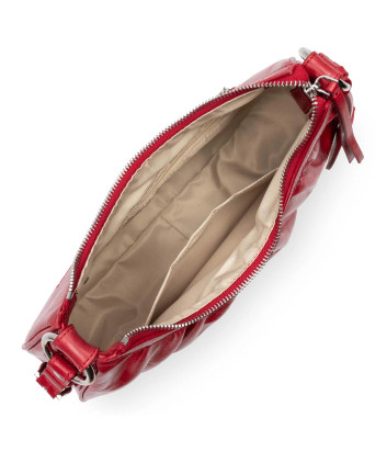 Сумка-полумесяц LANCASTER Retro & Glam 577-20 в коже с эффектом потертости красная Сумка-полумесяц LANCASTER Retro & Glam 577-20 в коже с эффектом потертости красная