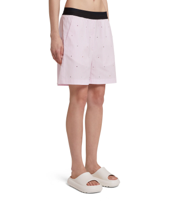 Шорты MSGM 3641MDB09X розовая полоска