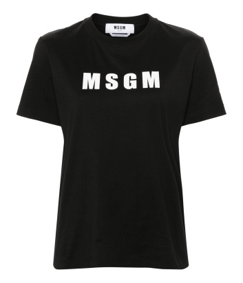 Футболка MSGM 3641MDM92 с логотипом черная