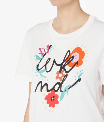 Футболка WEEKEND Max Mara Nervi с ярким принтом белая