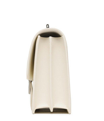 Сумка в гладкой коже PINKO Love One Classic 100053 с серебристой фурнитурой белая