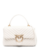 Сумка PINKO Love Lady Puff Classic 100043 в стеганной коже с золотистой фурнитурой молочная