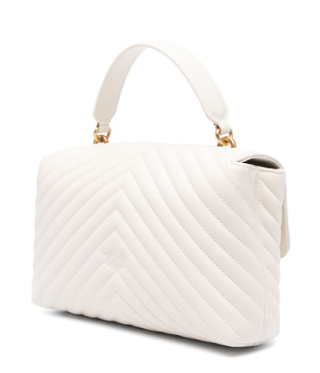 Сумка PINKO Love Lady Puff Classic 100043 в стеганной коже с золотистой фурнитурой молочная