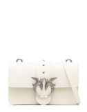 Сумка в гладкой коже PINKO Love One Mini 100059 с серебристой фурнитурой белая