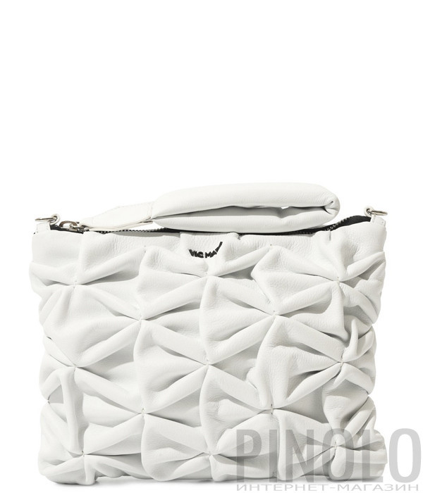 Кожаная сумка-клатч VIC MATIE 1E0710T с драпировкой белая