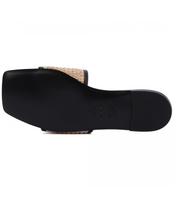 Шлепанцы CASADEI 1M359X0001PORTF с вышивкой лого бежевые