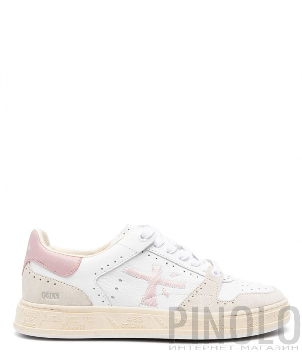 Женские кроссовки PREMIATA Quinnd 6558 бело-бежевые