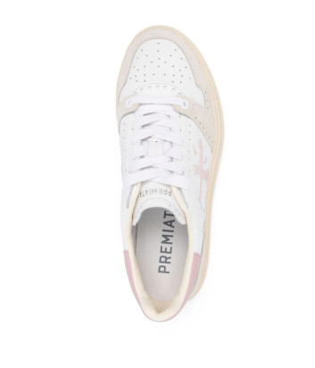 Женские кроссовки PREMIATA Quinnd 6558 бело-бежевые