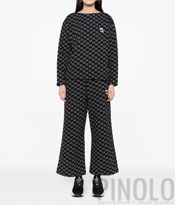 Жаккардовый костюм KARL LAGERFELD K/Ikonik 240W1815-240W1052 с монограммой
