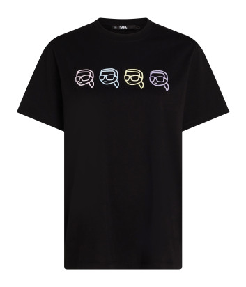 Футболка KARL LAGERFELD 241W1702 с узором Ikonik Karl черная