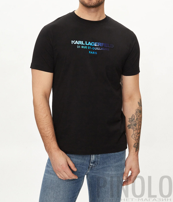 Футболка KARL LAGERFELD 755062 542241 черная с логотипом