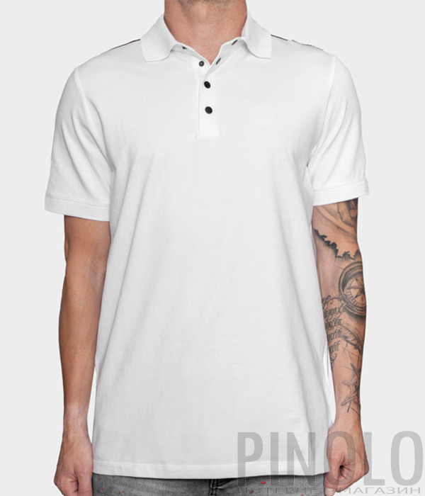 Мужское поло KARL LAGERFELD 745016 542221 белое