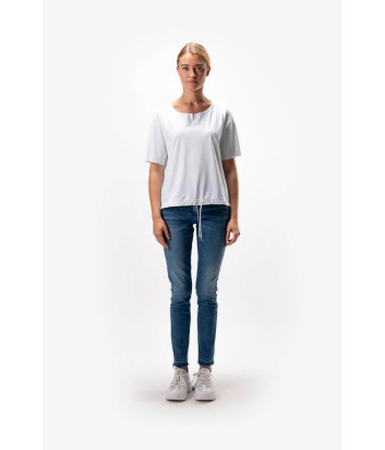 Футболка SPORTALM 1752508081 с кулиской внизу белая