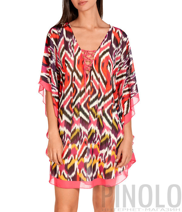 Пляжная туника DOLORES CORTES 2617-CM яркий принт