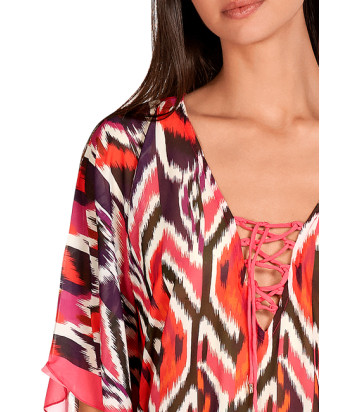 Пляжная туника DOLORES CORTES 2617-CM яркий принт