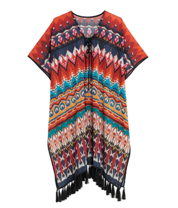 Пляжная туника DOLORES CORTES 2626-CM яркий принт