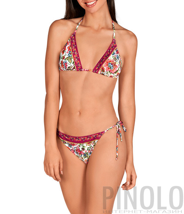 Купальник DOLORES CORTES 2559-0 белый с цветочным принтом