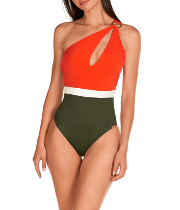 Сплошной купальник DOLORES CORTES 2603 на одно плечо с легкой коррекцией