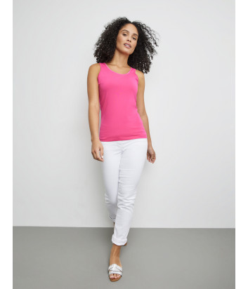 Базовый топ GERRY WEBER 977049-44000 из эластичного хлопка розовый