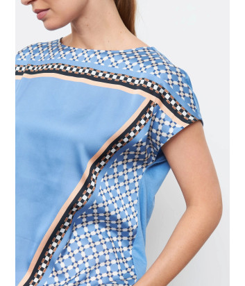 Футболка GERRY WEBER 270094-44063 с принтом голубая