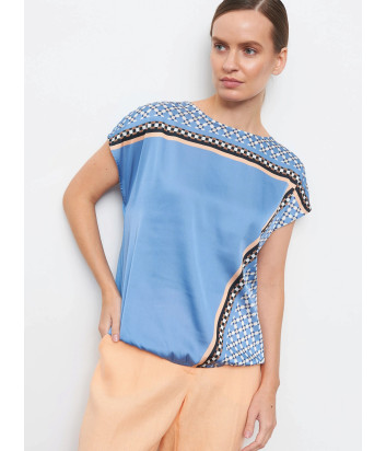 Футболка GERRY WEBER 270094-44063 с принтом голубая