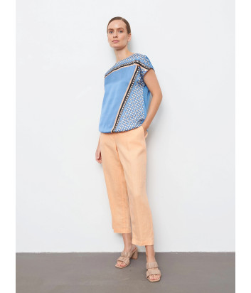 Футболка GERRY WEBER 270094-44063 с принтом голубая