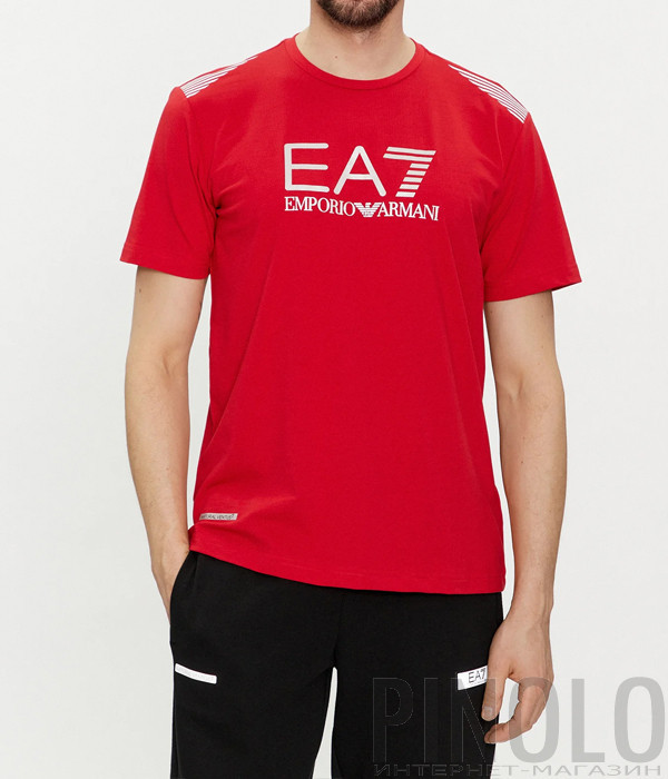 Футболка EA7 EMPORIO ARMANI 3DPT29 PJULZ красная