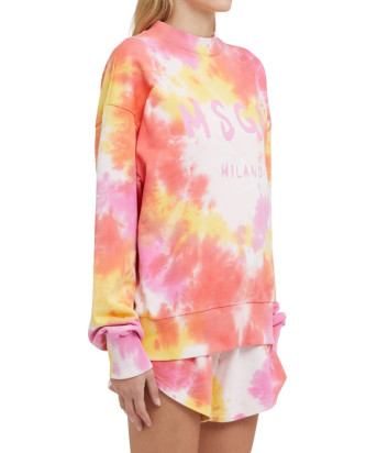 Толстовка MSGM 3641MDM82 с логотипом цветной принт