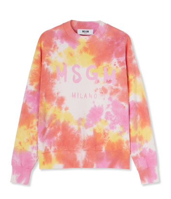Толстовка MSGM 3641MDM82 с логотипом цветной принт