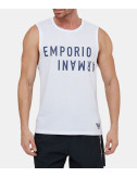 Майка EMPORIO ARMANI 211800 4R476 белая с принтом