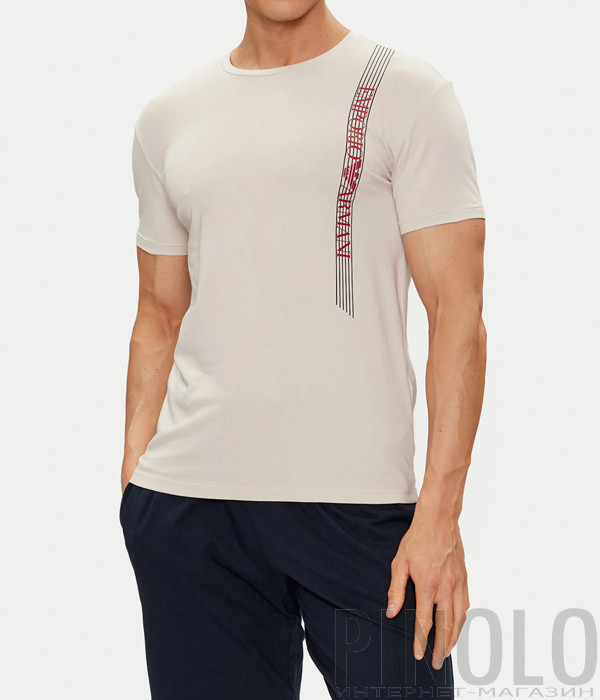 Мужская футболка EMPORIO ARMANI 111971 4R525 бежевая