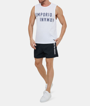 Майка EMPORIO ARMANI 211800 4R476 белая с принтом