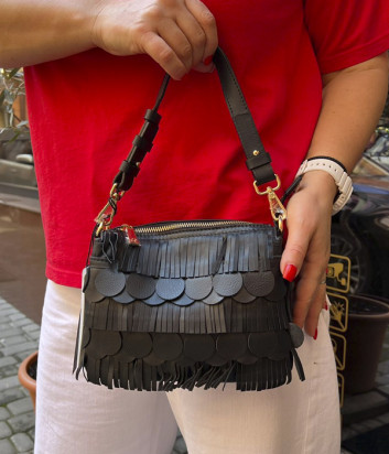 Сумка MY BEST BAG FIRENZE 6118 с бахромой черная