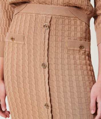 Трикотажный костюм TWINSET 242TP3340-242TP3344 бежевый