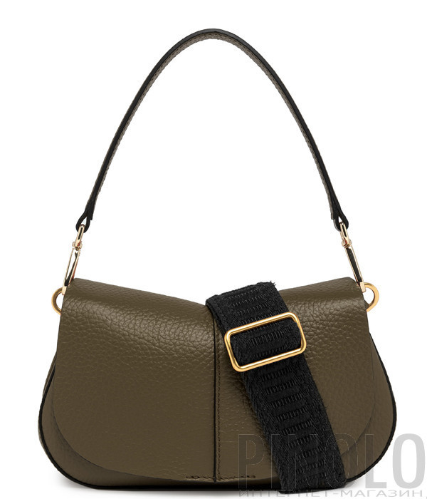 Сумка GIANNI CHIARINI Helena 11088 полукруглой формы зеленая