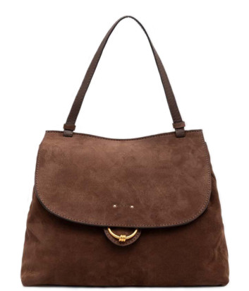 Большая замшевая сумка GIANNI CHIARINI Marlene 11161 шоколадная