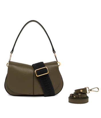 Сумка GIANNI CHIARINI Helena 11088 полукруглой формы зеленая