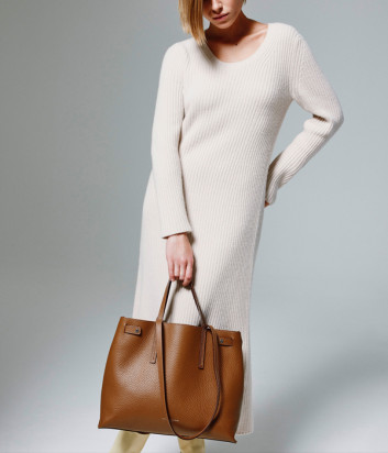 Кожаная сумка GIANNI CHIARINI Altea 10967 с двойными ручками коричневая