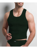 Мужская майка ISA Bodywear 317109 с глубоким вырезом черная