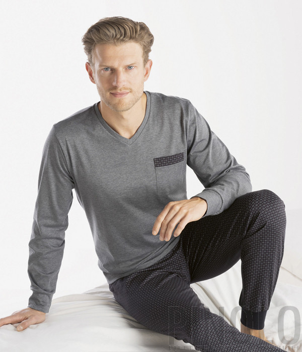 Мужская пижама ISA Bodywear 223530-0028 серая Мужская пижама ISA Bodywear 223530-0028 серая