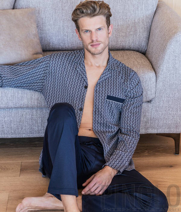 Мужская пижама ISA Bodywear 223517-0038 синяя Мужская пижама ISA Bodywear 223517-0038 синяя