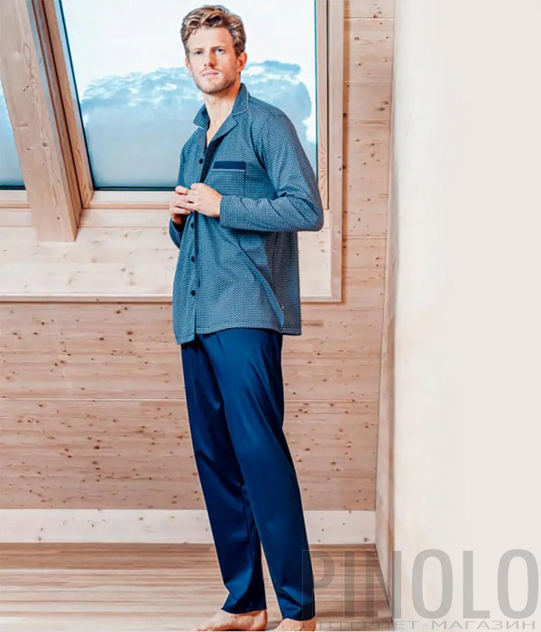 Мужская пижама ISA Bodywear 221511-0038 синяя Мужская пижама ISA Bodywear 221511-0038 синяя